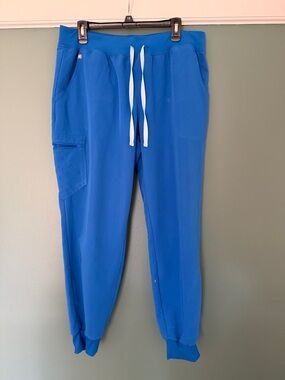 Figs Bright Blue Women's Drawstring Cargo Joggers